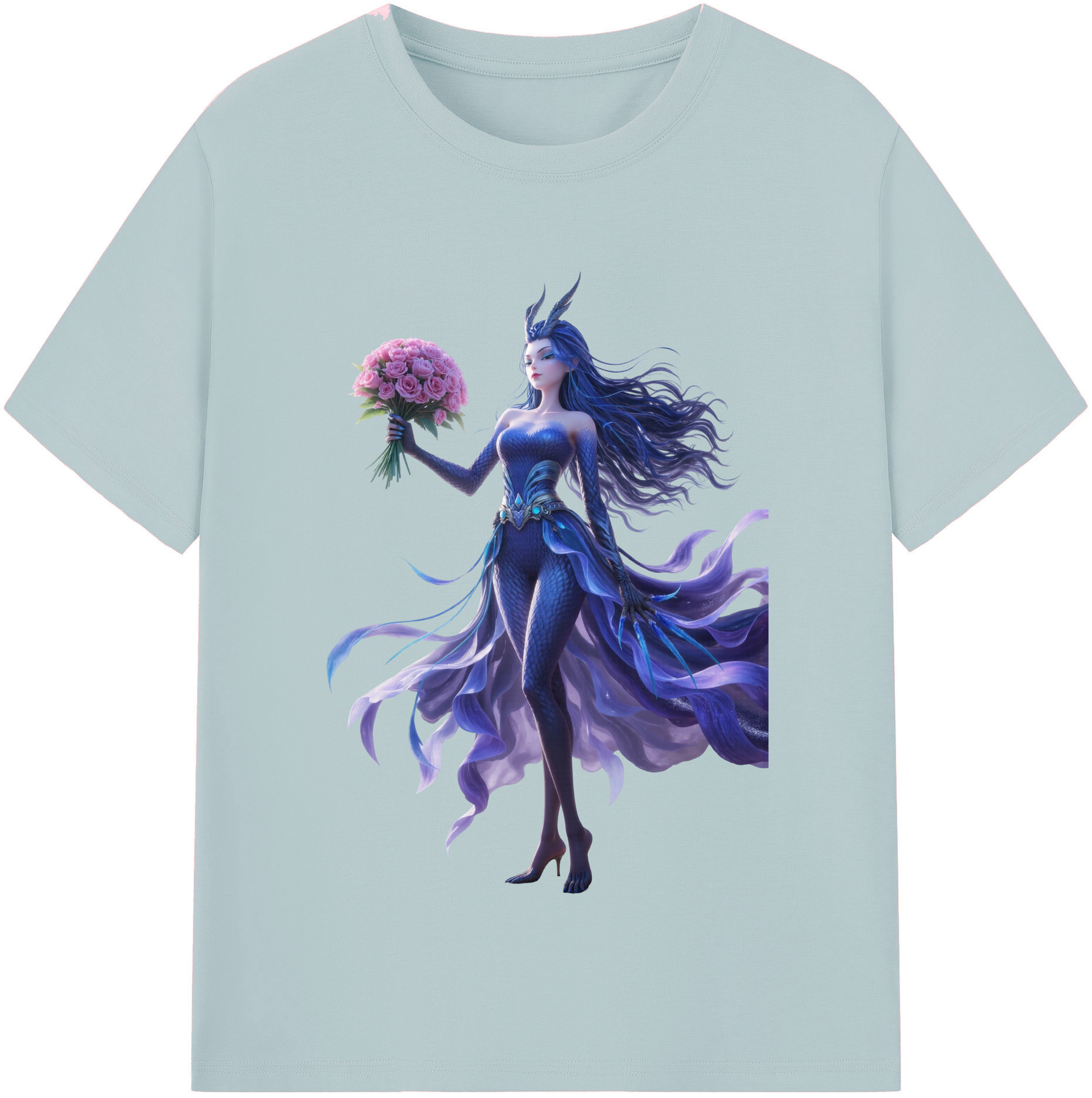 （画像用） Ne Zha 2 ナタ 魔童の大暴れ 綿100％半袖Tシャツ（フロントプリント）